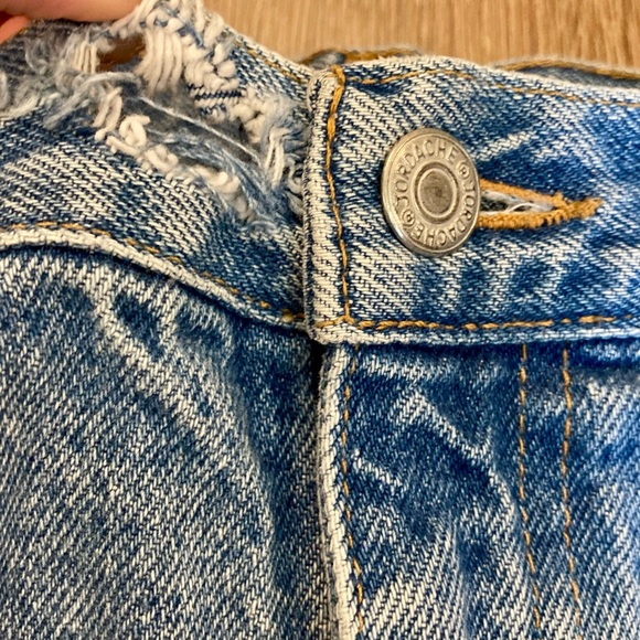 Vtg Jordache Jean Cutoff Shorts Denim High Rise Mismatched Lengths 8 - Picture 8 of 13